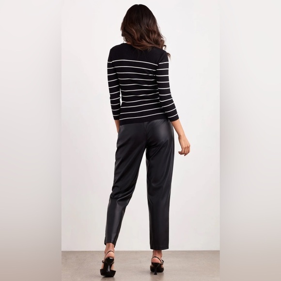 Ellen Tracy Pleated Faux Leather Black Pants - size XL - NWT - Classic & Comfy - Picture 5 of 13
